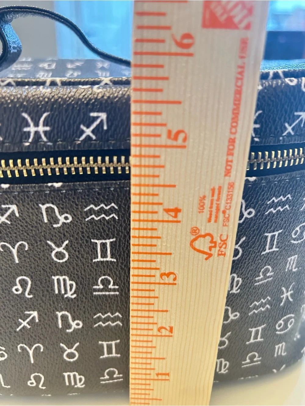 Black Zodiac Signs Travel Toiletry Bag Cosmetic Make Up